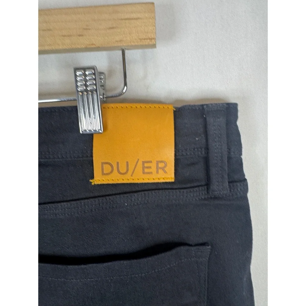 DU/ER L2X Relaxed Taper Performance Denim Jeans Black 36x32 COOLMAX